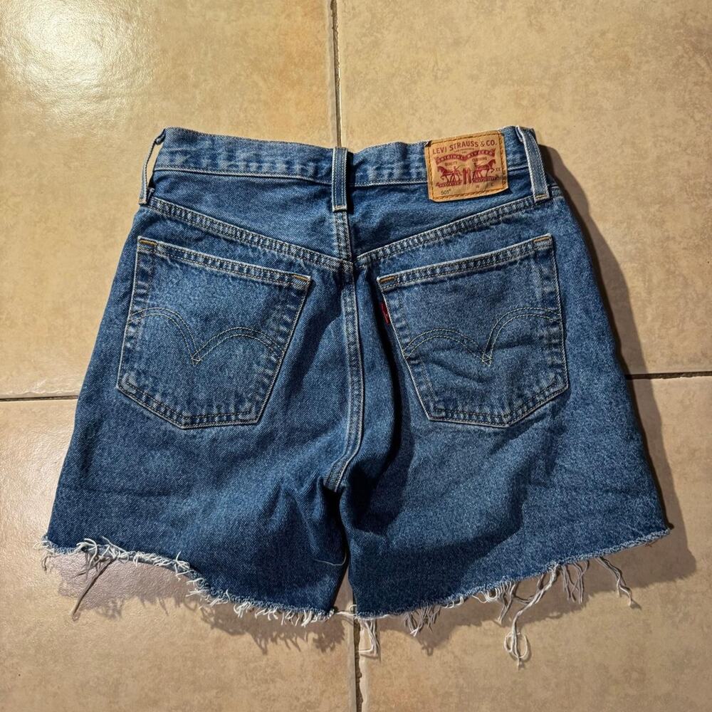 Vintage y2k levis 501 blue Denim Shorts Size 26 in womens
